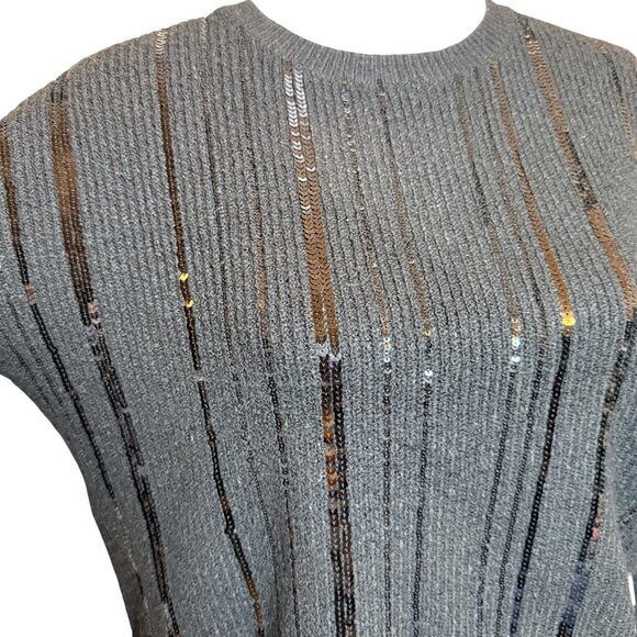 NEW Calvin Klein Women's Holiday Sequin Sweater Black Size S Small - Picture 6 of 9